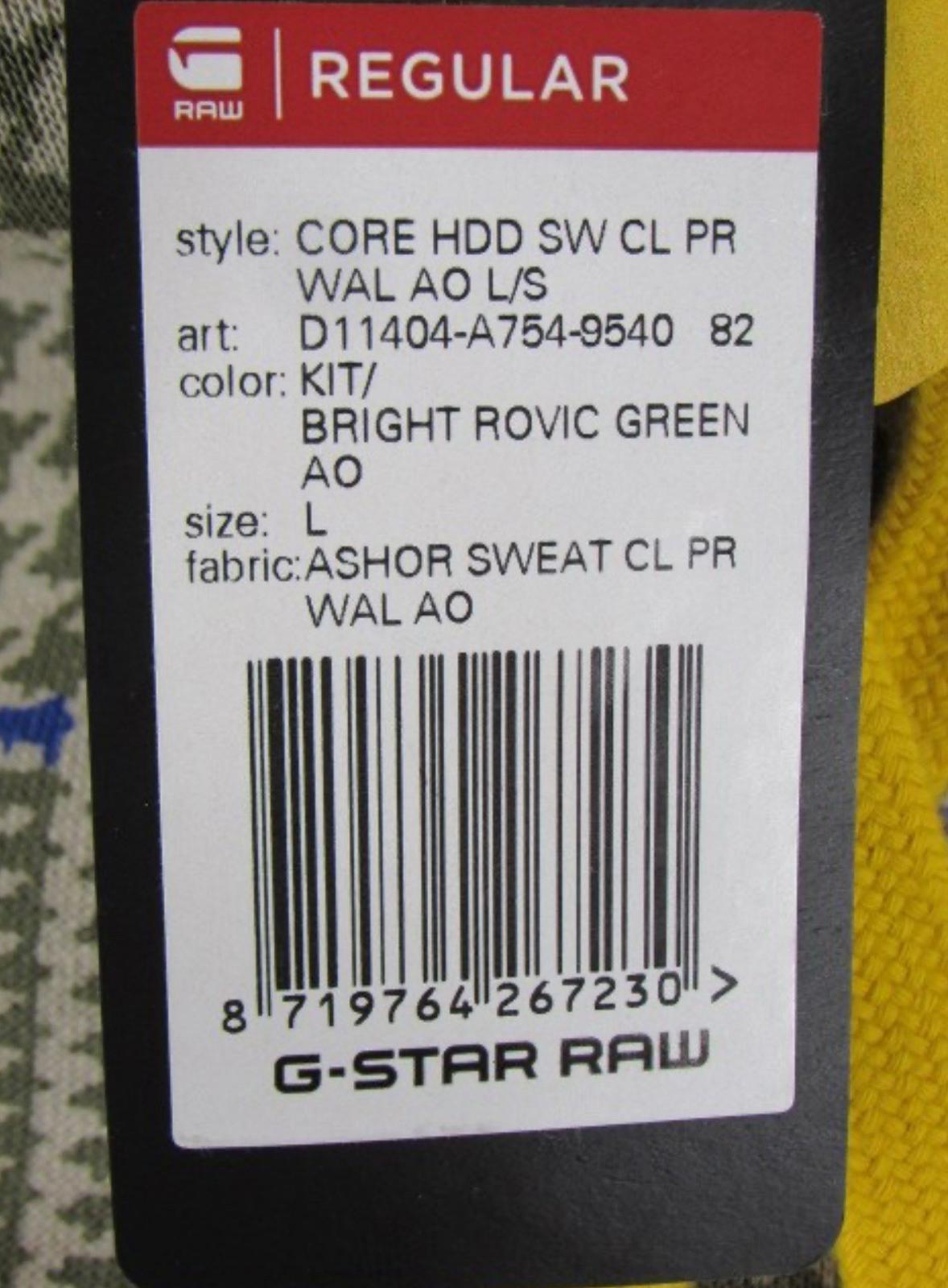Men's G-STAR RAW / G RAW Hoodie Sweater Large NWT