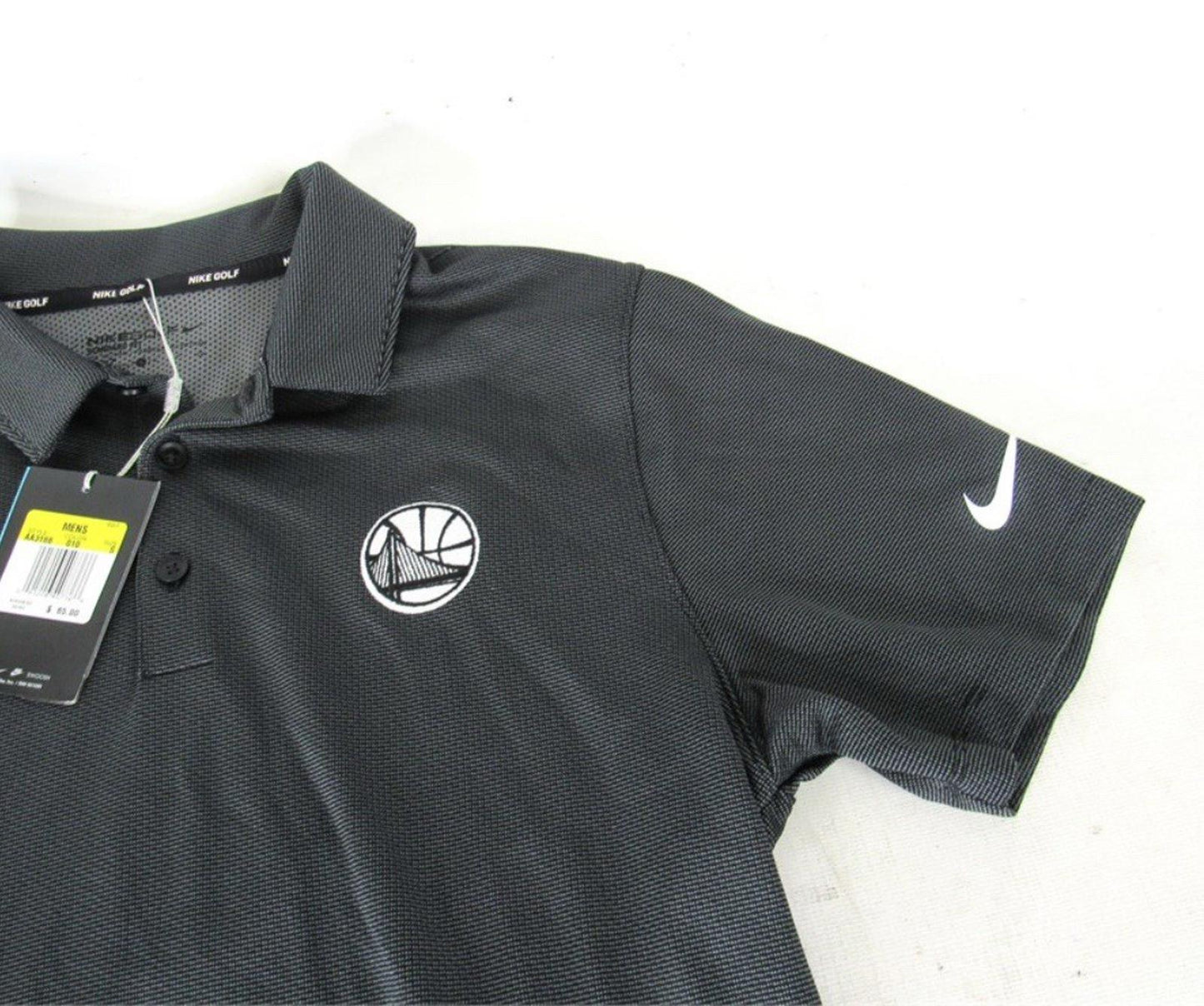 Golden State Warriors Nike Golf Dri-Fit Polo Men's Small Graphite NWT List $65