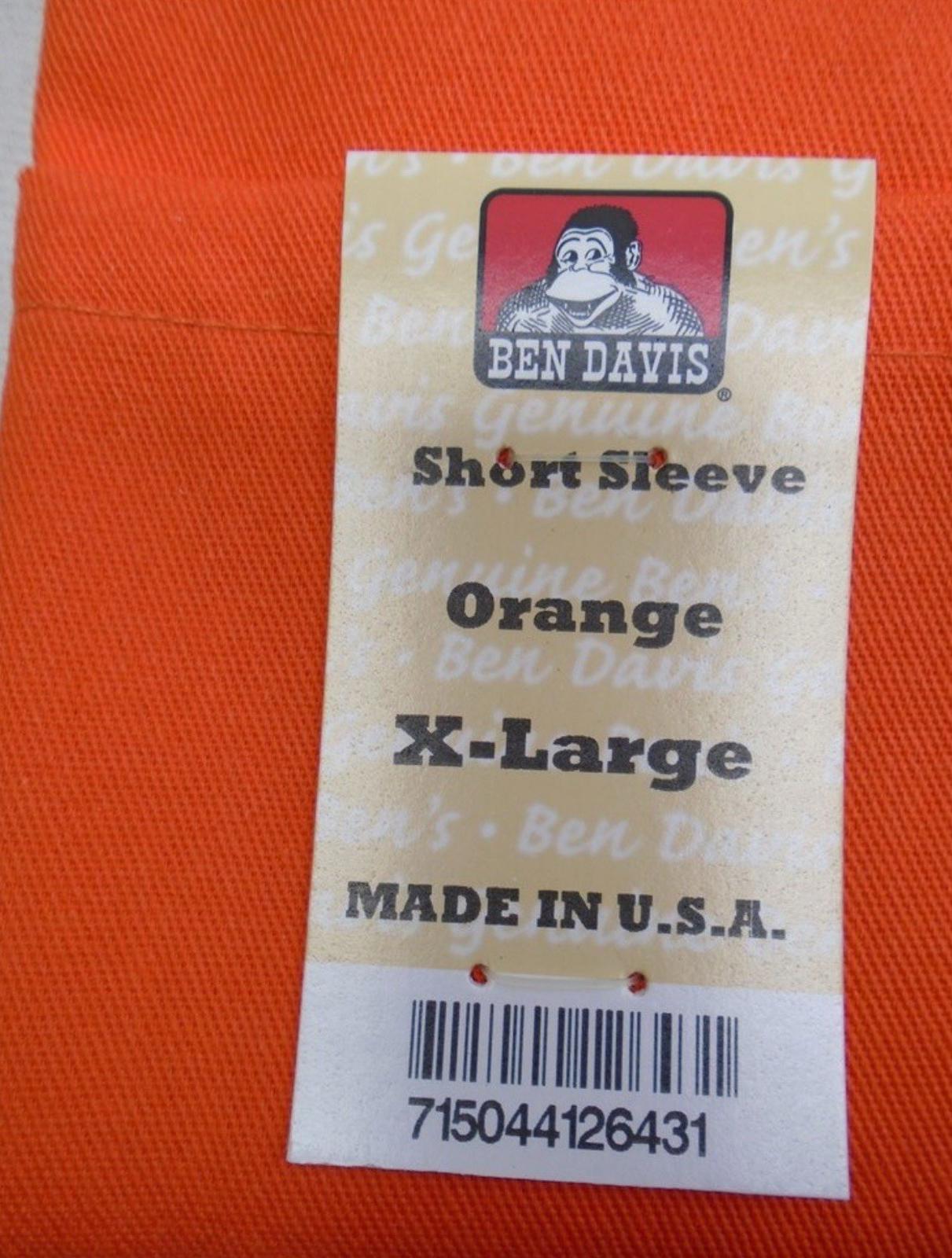 Ben Davis Short Sleeve Solid 1/2 Zip Shirt NWT
