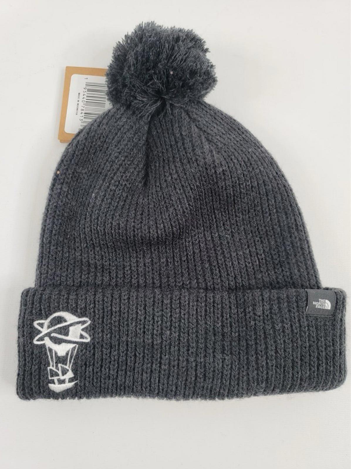 The North Face Pom Beanie Hat - Unisex Black Heather