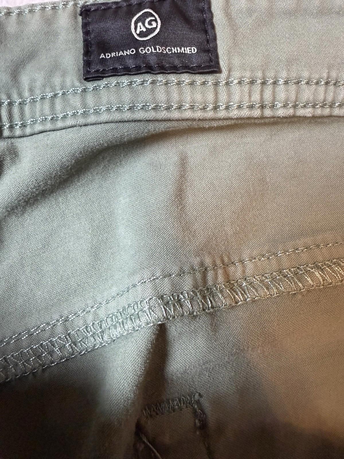 AG Adriano Goldschmied Mens Herb Green Cotton Protege Slim Straight Leg 40x32