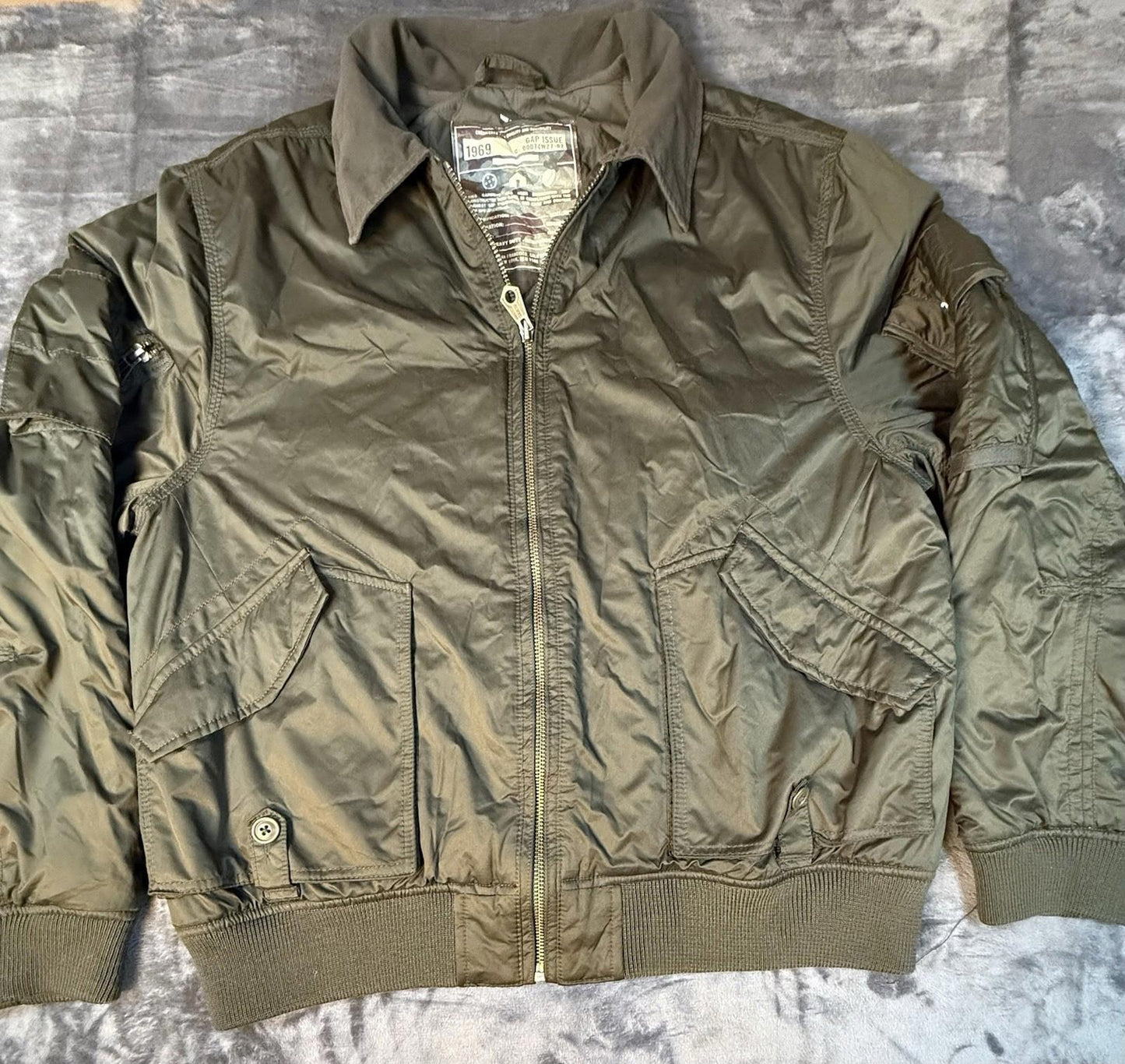 Gap Men’s Quilted Lined Bomber Jacket Long Sleeve XL