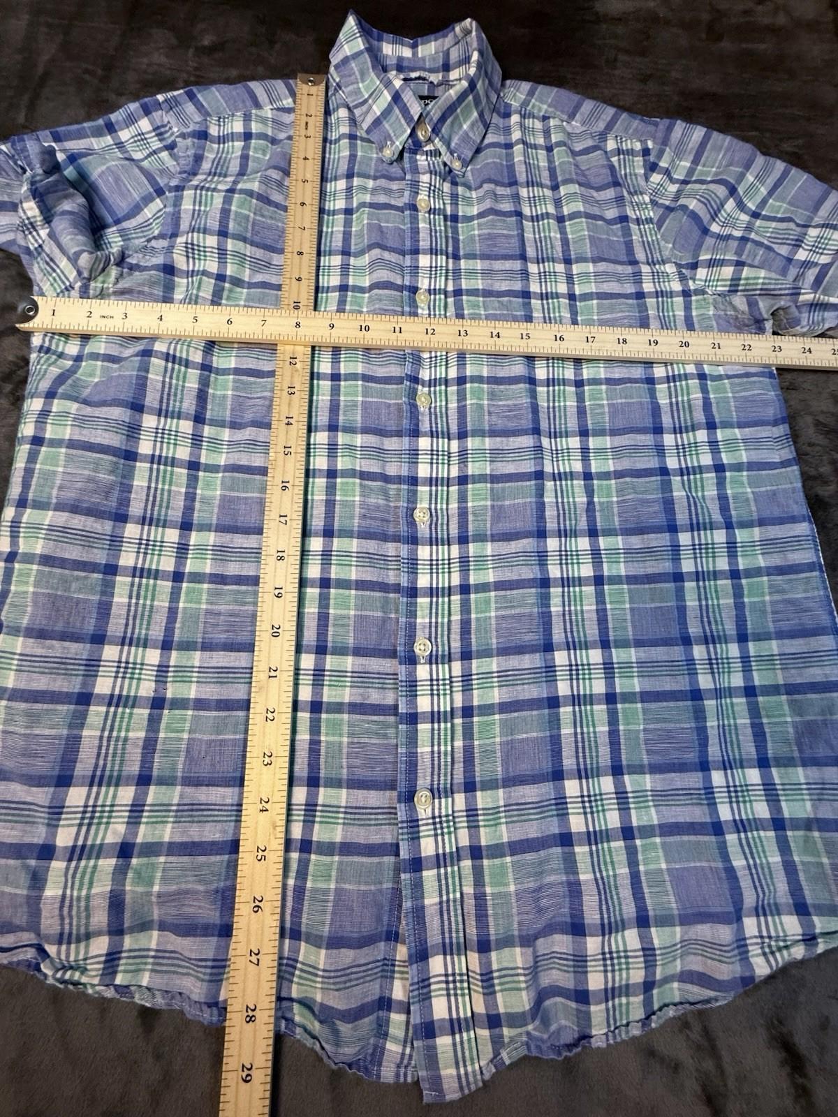Chaps Shirt Mens Short Sleeve Button Down Large