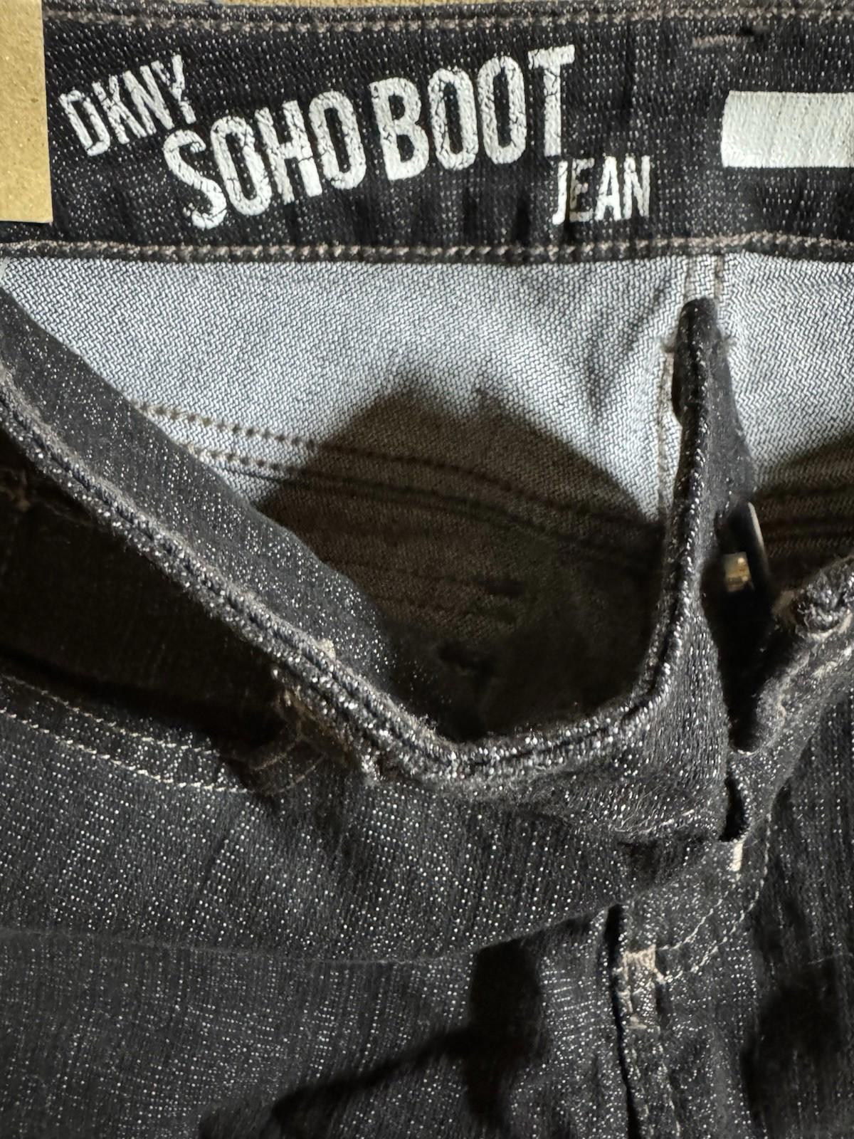 DKNY Jeans Soho Boot Woman’s 8R 29x34 Stretch Black Denim NWT List $59