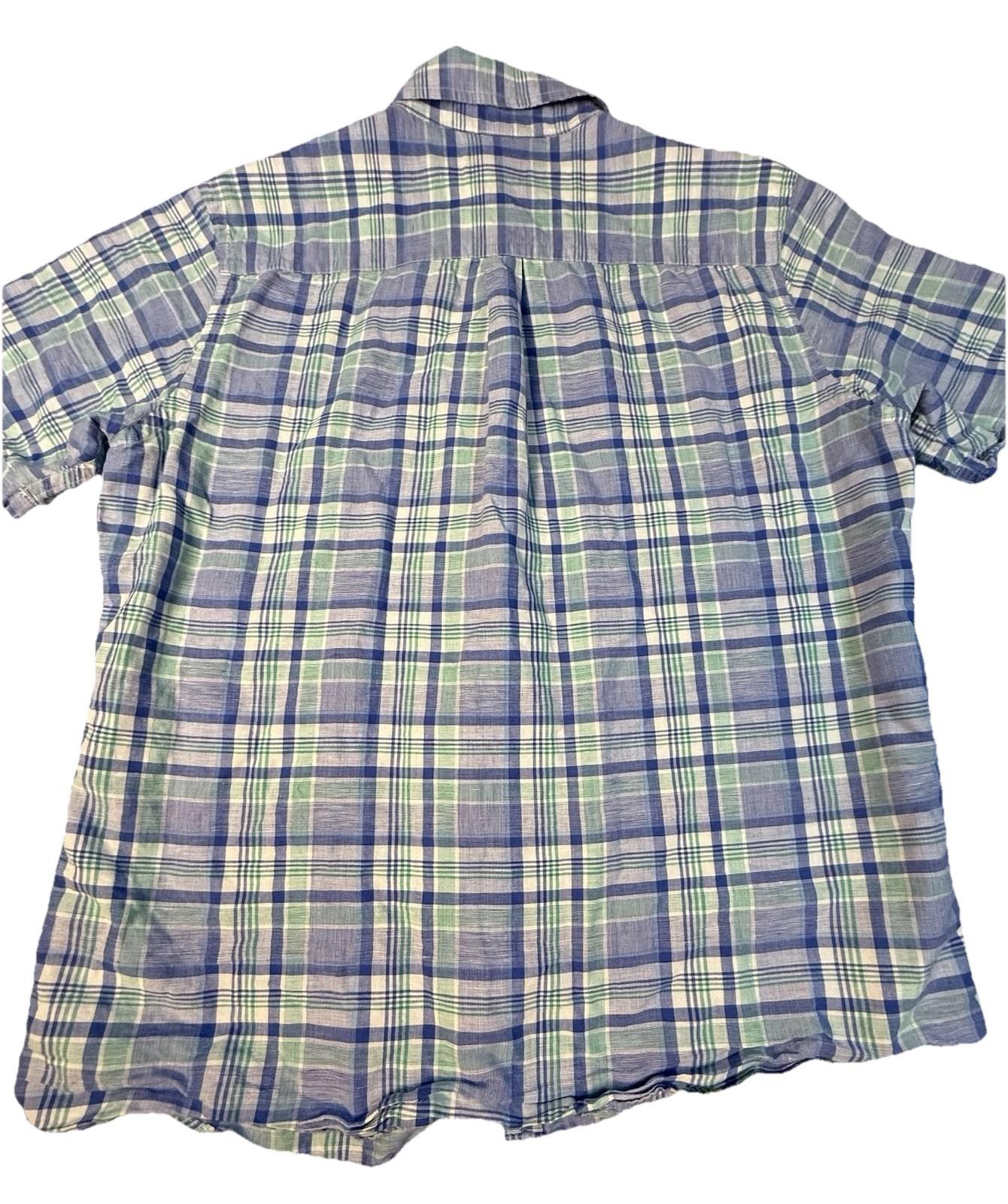 Chaps Shirt Mens Short Sleeve Button Down Large