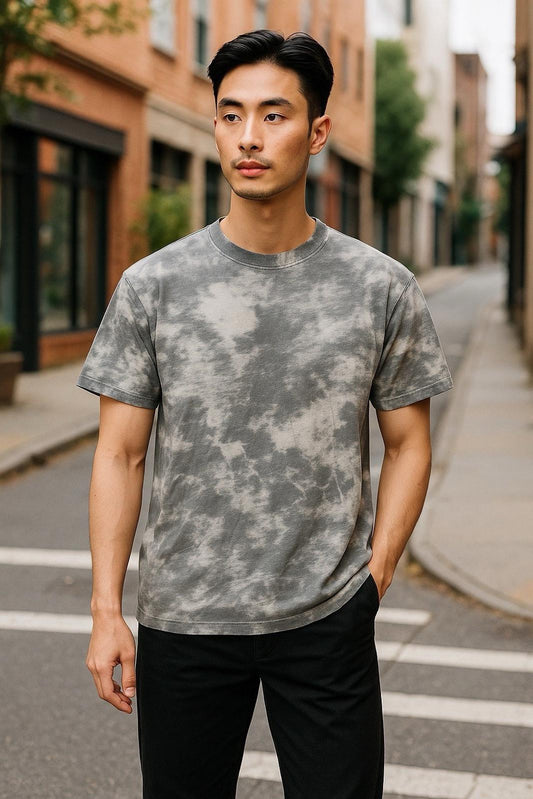 Alternative Earthleisure By Hanes Unisex Crewneck T-shirt Small Gray Tie Dye New