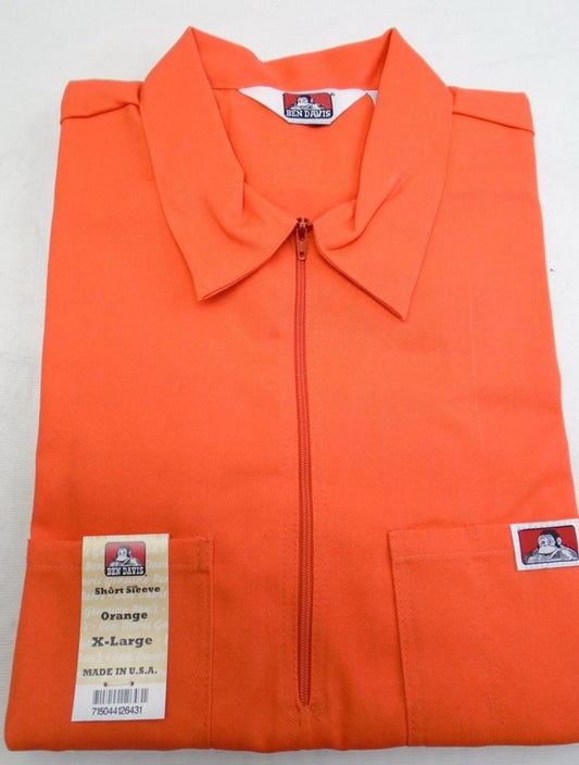 Ben Davis Short Sleeve Solid 1/2 Zip Shirt NWT