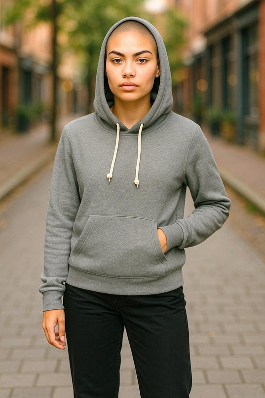 Alternative by Hanes Basic Pullover Drawstring Hoodie Unisex Gray New