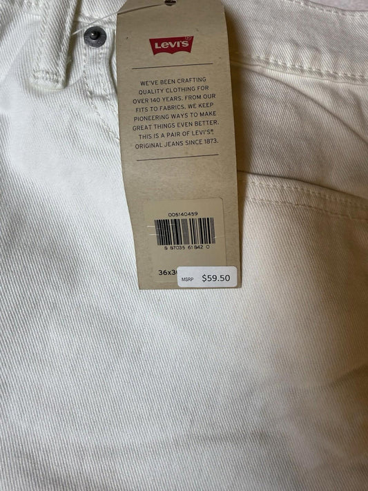 Levi’s 514 White Jeans Straight Leg Mens 36 x 30 NWT List $59