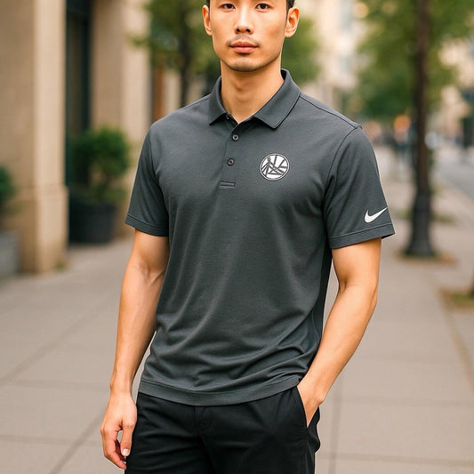 Golden State Warriors Nike Golf Dri-Fit Polo Men's Small Graphite NWT List $65
