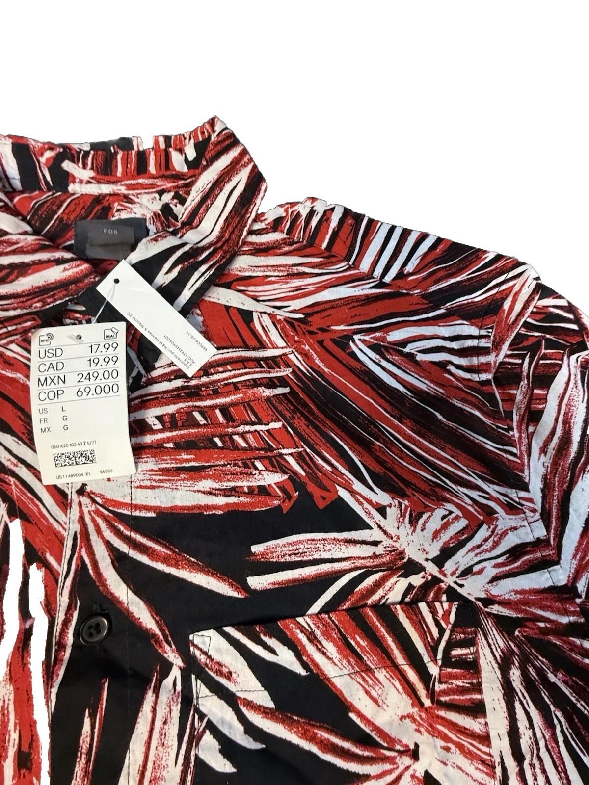 H&M Men’s Button Down Short Sleeve Large NWT