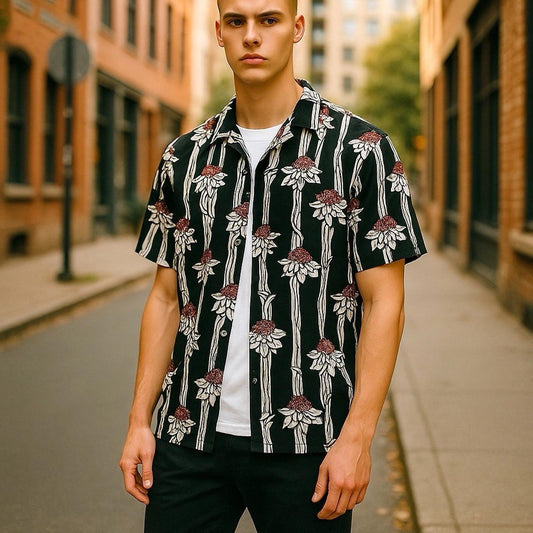 7 Diamonds Men’s Large Button Up Short Sleeve Shirt NWT