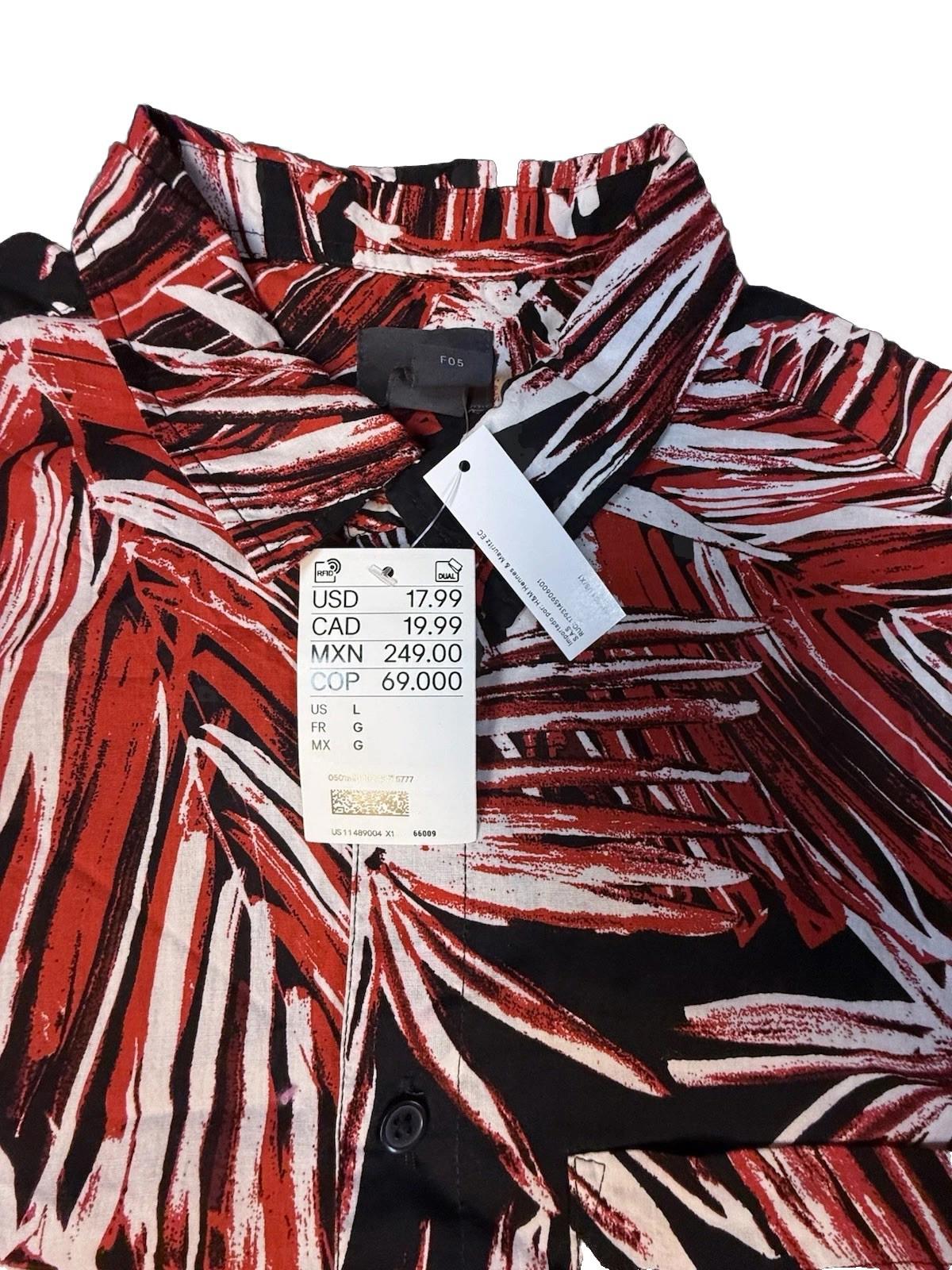 H&M Men’s Button Down Short Sleeve Large NWT
