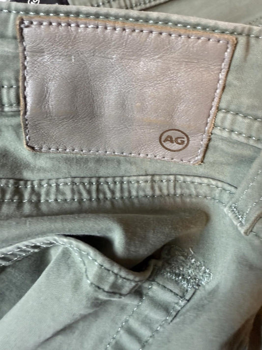 AG Adriano Goldschmied Mens Herb Green Cotton Protege Slim Straight Leg 40x32