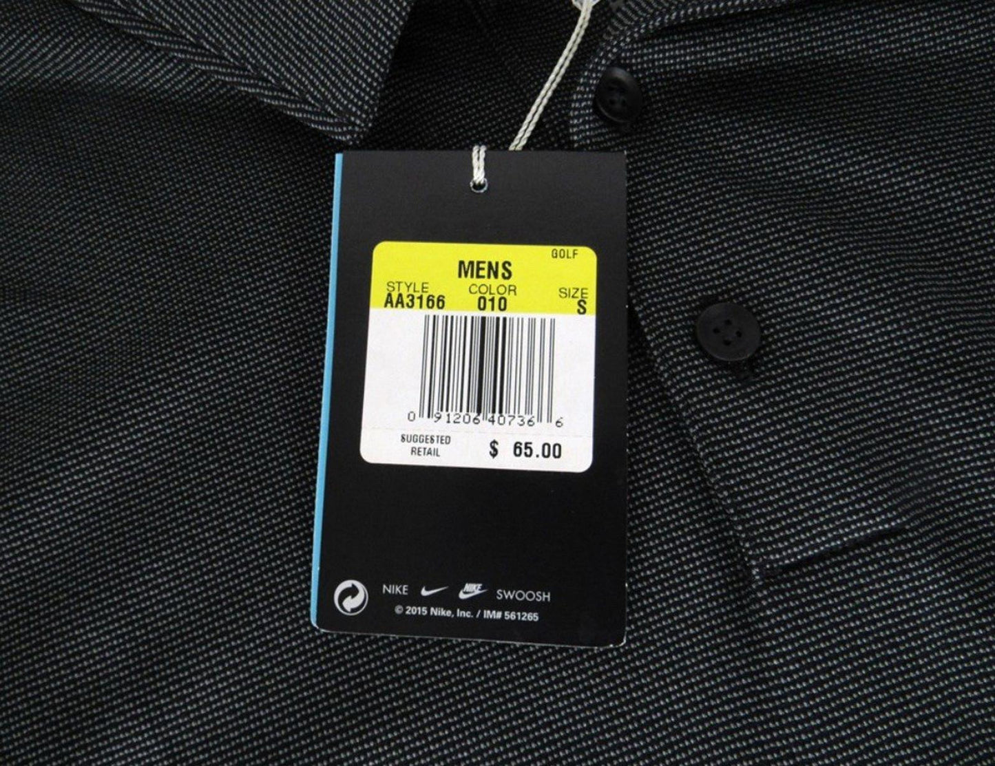 Golden State Warriors Nike Golf Dri-Fit Polo Men's Small Graphite NWT List $65