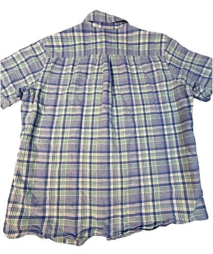 Chaps Shirt Mens Short Sleeve Button Down Large
